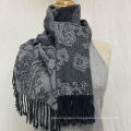 Mercerized Wool Jacquard Fashion Shawl